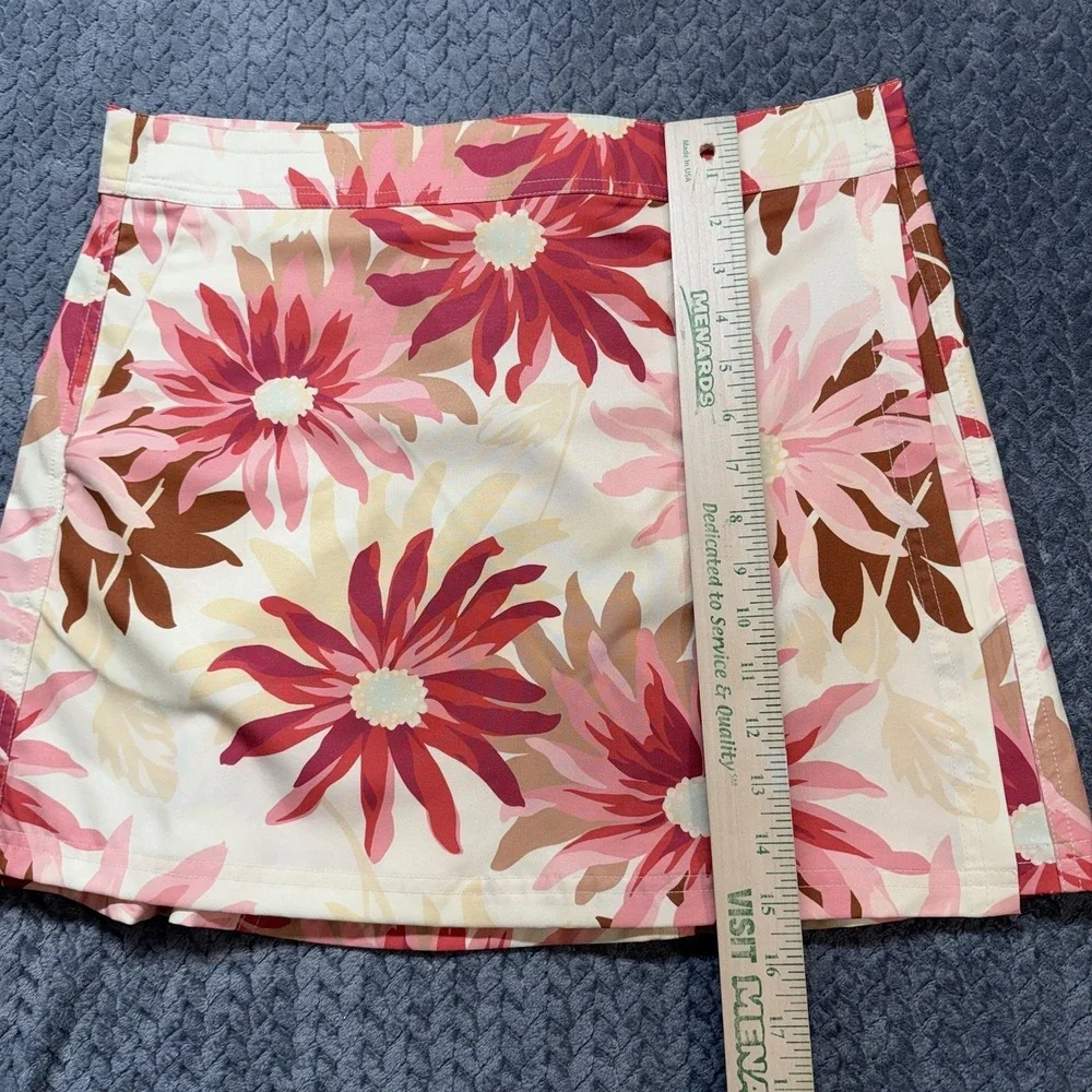 RipSkirt Hawaii Wrap Skirt Women's M Cream Floral Pockets Adjustable Beach Swim - Picture 10 of 12